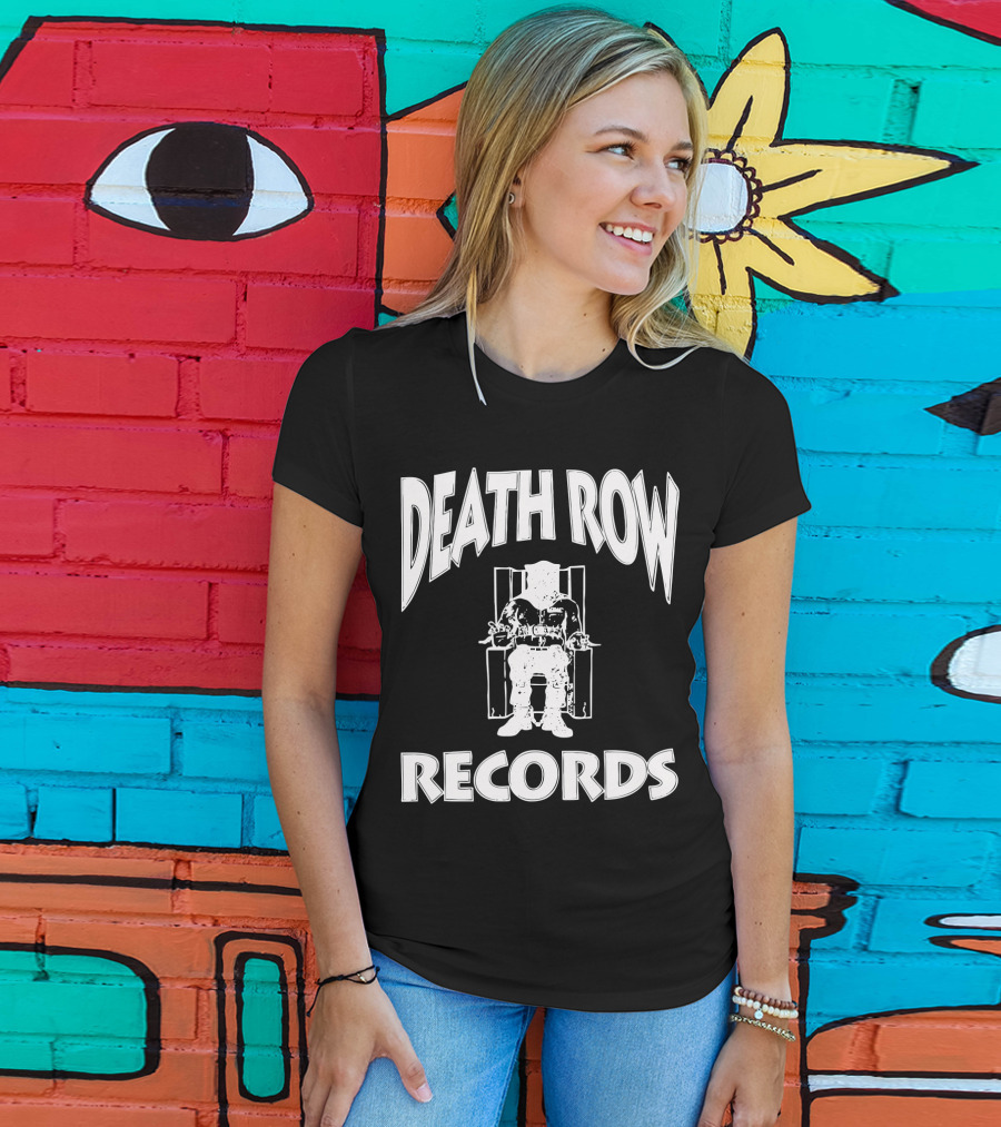 Death Row Records Electric Chair Logo Iconic Music Label T-Shirt