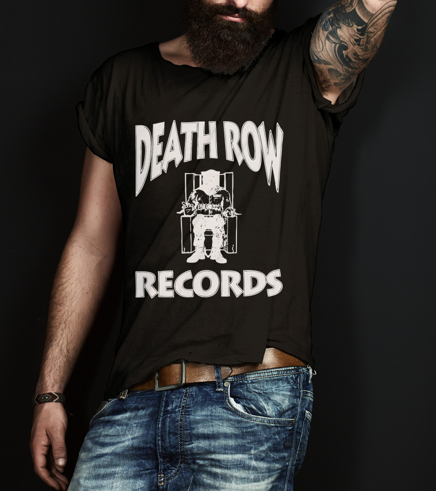 Death Row Records Electric Chair Logo Iconic Music Label T-Shirt