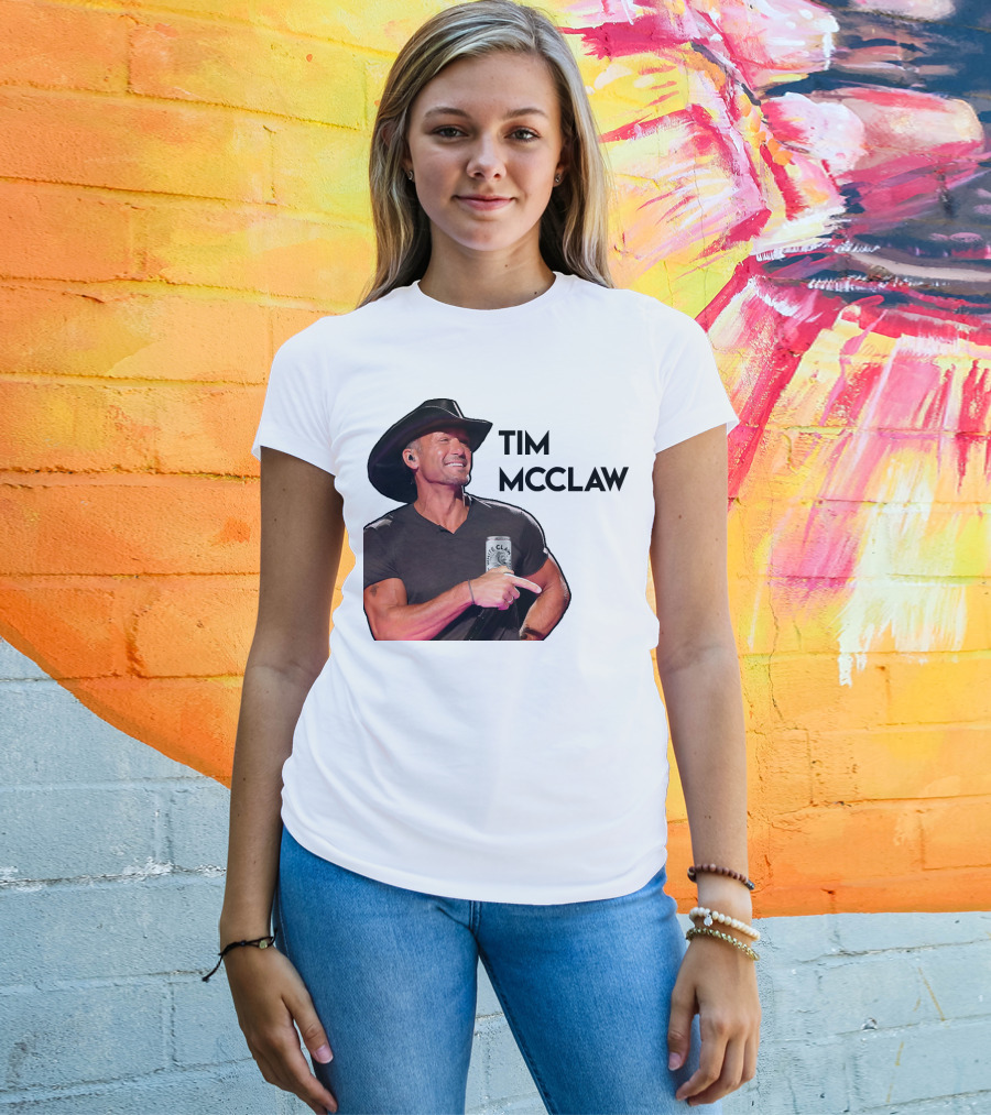 Tim McClaw White Claw Can Cowboy Hat T-Shirt