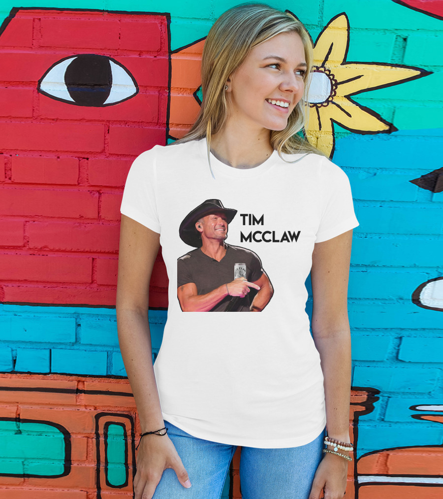 Tim McClaw White Claw Can Cowboy Hat T-Shirt