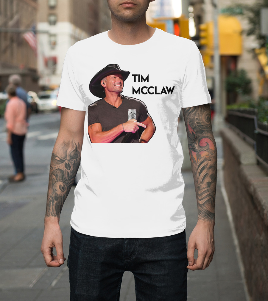 Tim McClaw White Claw Can Cowboy Hat T-Shirt
