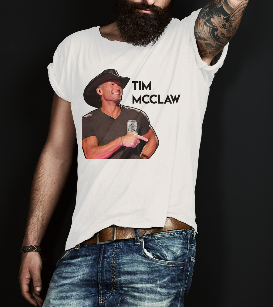Tim McClaw White Claw Can Cowboy Hat T-Shirt