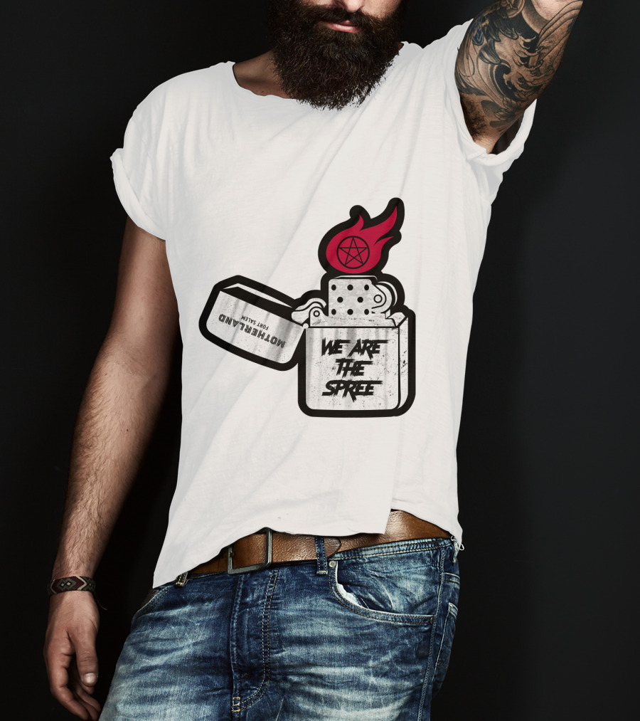 We Are The Spree Motherland For Slaves Lighter With Pentagram Flame T-Shirt