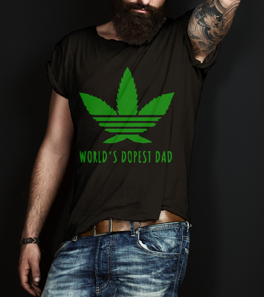 World's Dopest Dad Leaf T-Shirt