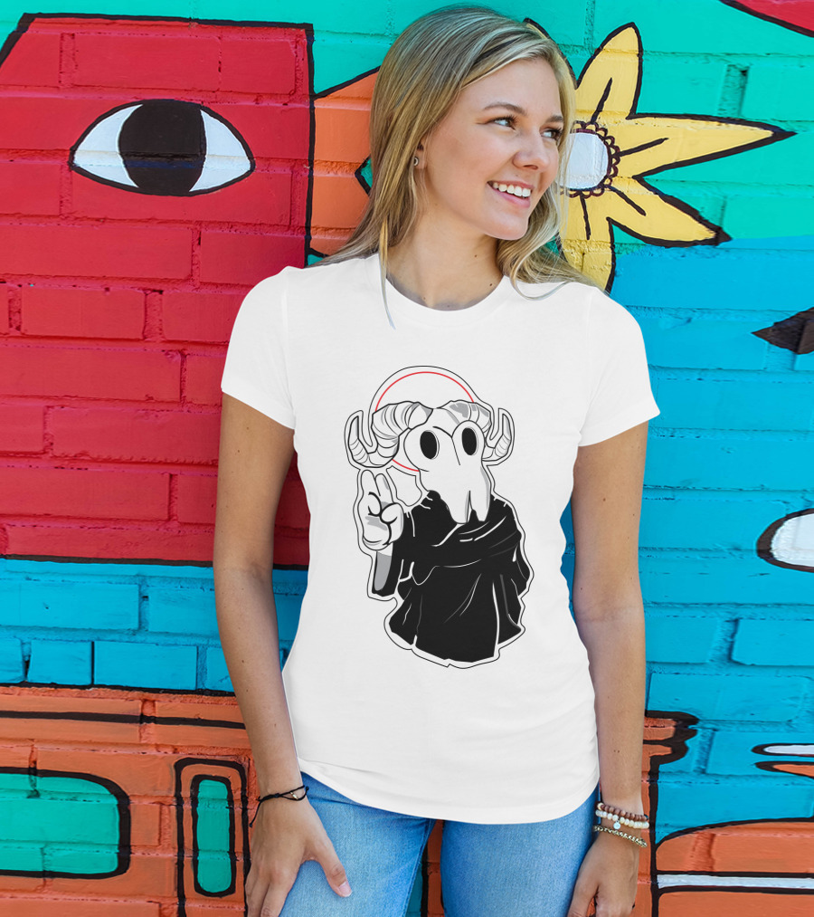 Kawaii Beezelbub Satan Evil Skull With Horns And Cloak T-Shirt