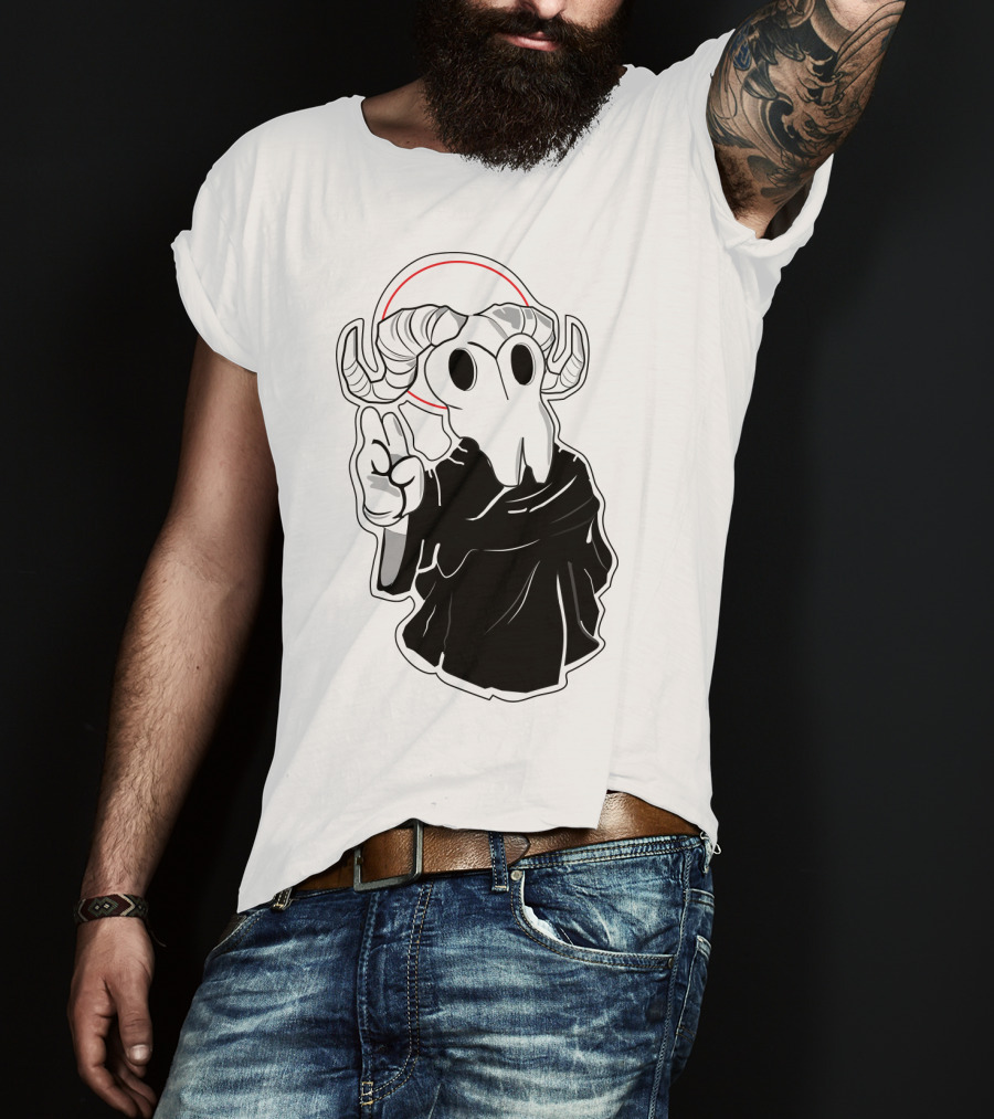 Kawaii Beezelbub Satan Evil Skull With Horns And Cloak T-Shirt