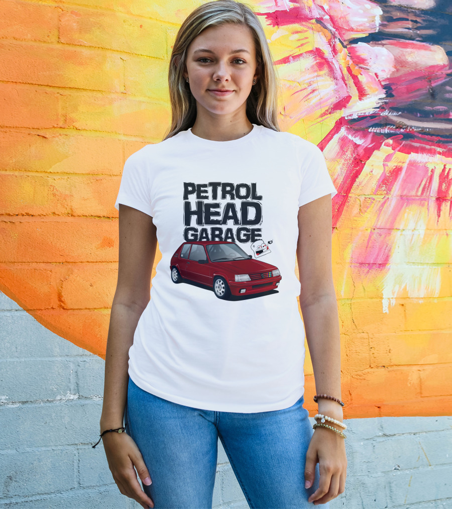 Petrol Head Garage Peugeot 205 RFS Car Enthusiast T-Shirt