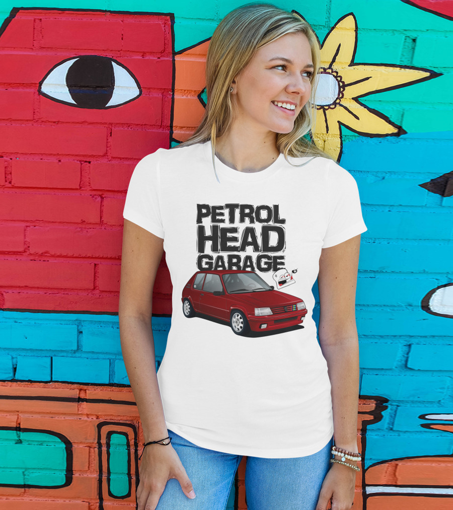 Petrol Head Garage Peugeot 205 RFS Car Enthusiast T-Shirt