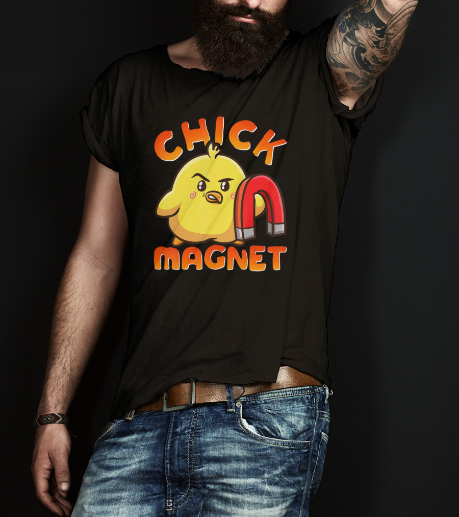 Chick Magnet Costume Magnetic Little Chicken With Red Magnet T-Shirt