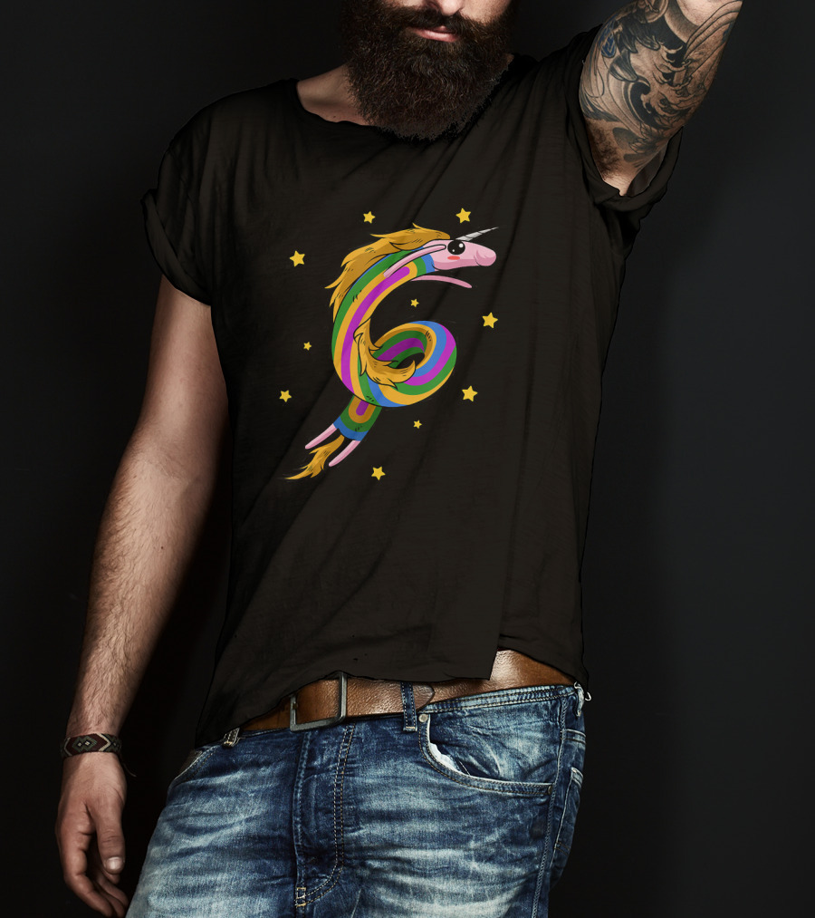 Rainicorn Unicorn Rainbow Star Party Adventure T-Shirt