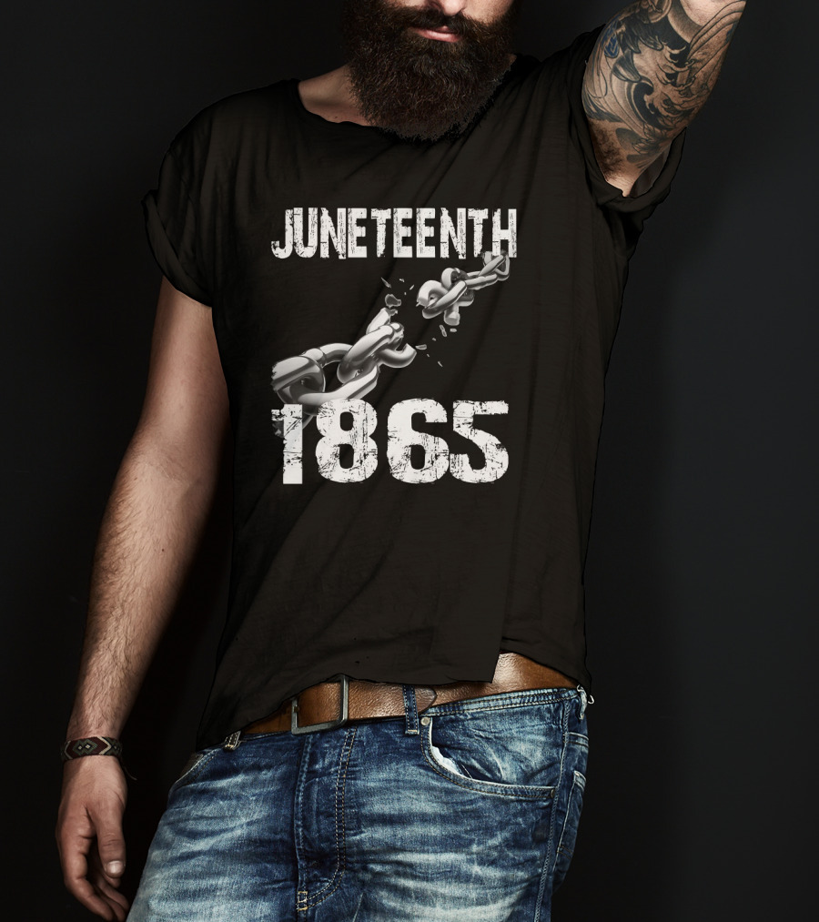 Juneteenth 1865 Breaking Chains Emancipation T-Shirt
