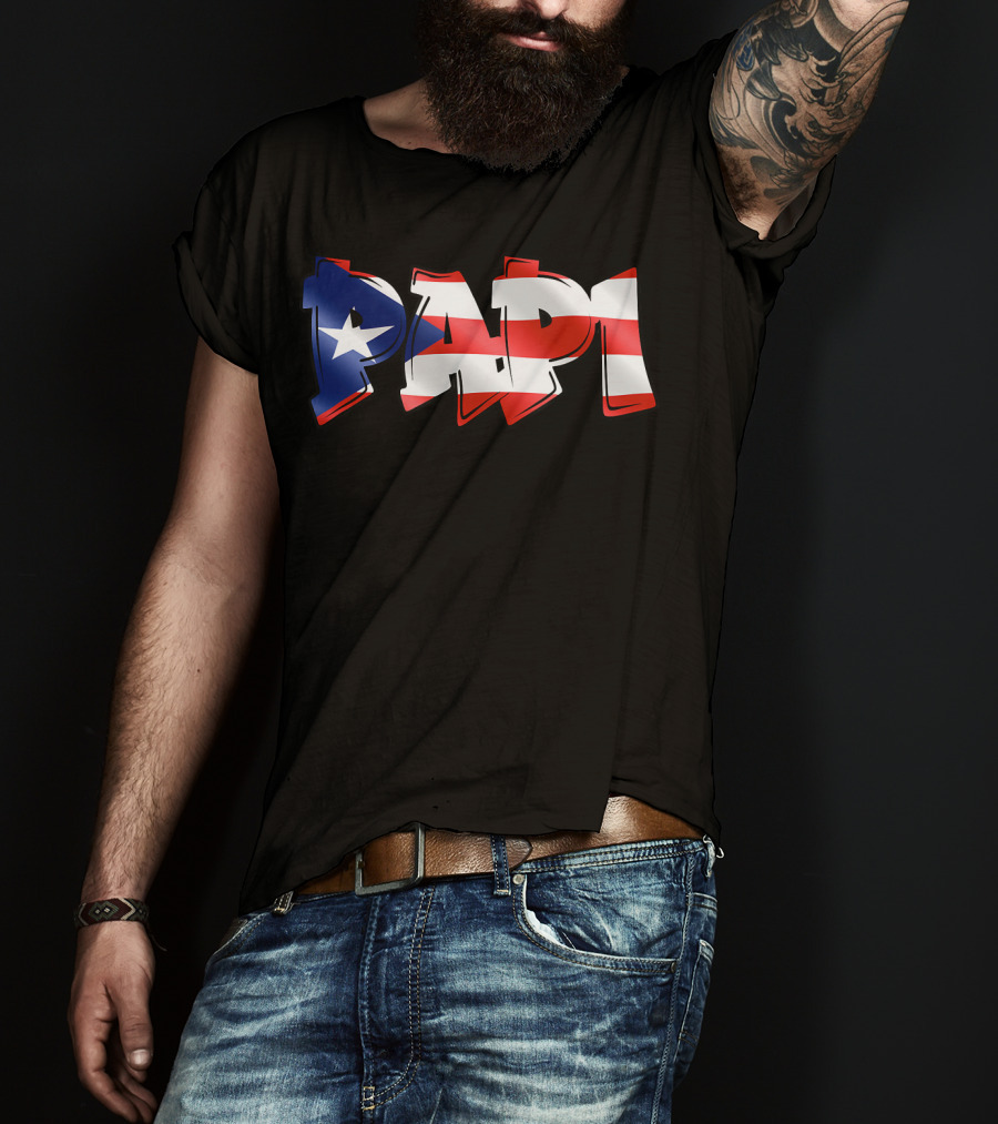 Papi Puerto Rican Flag T-Shirt