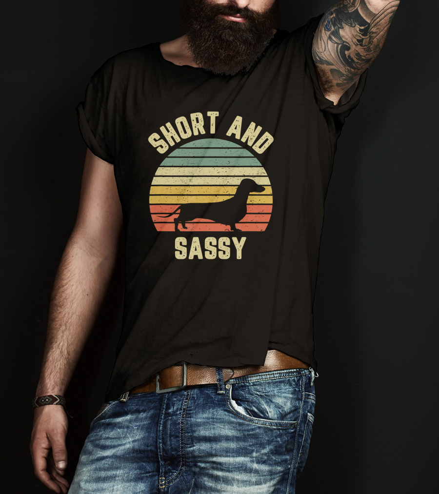 Short And Sassy Dachshund Weiner Retro T-Shirt