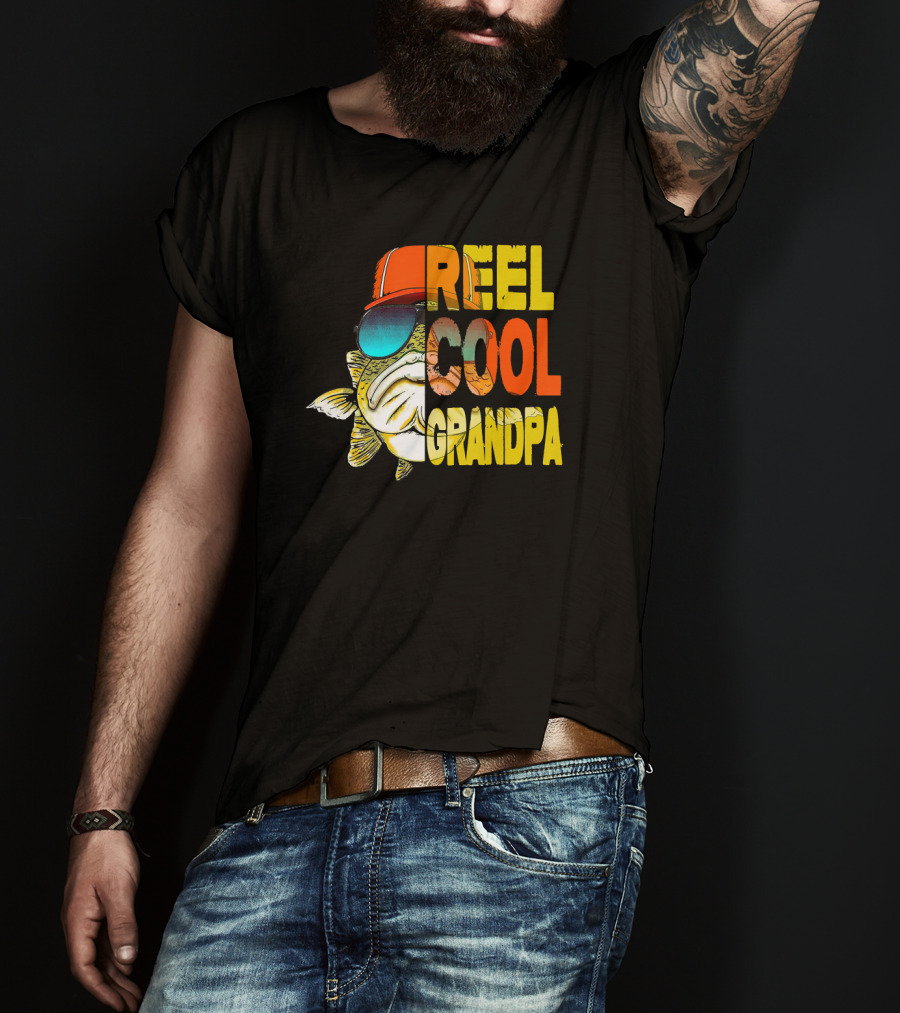 Father's Day Reel Cool Grandpa Fishing T-Shirt