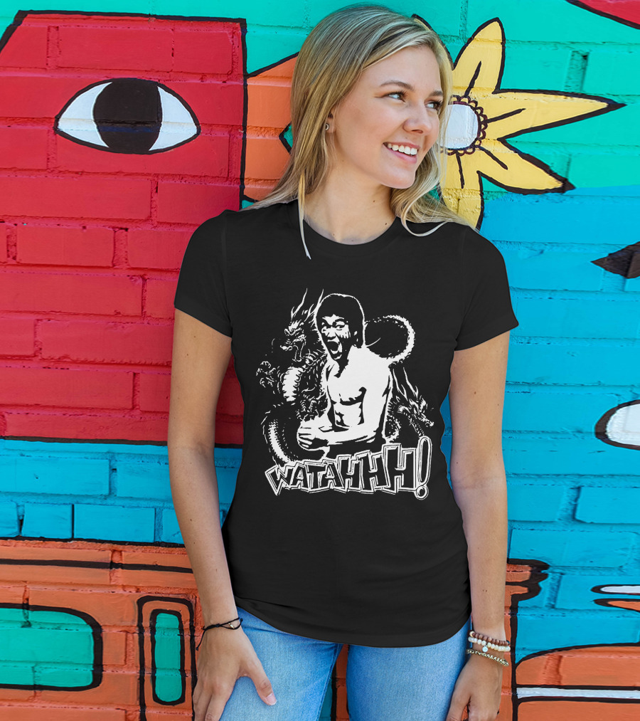 Bruce Lee WATAHHH Dragon Style Martial Arts T-Shirt