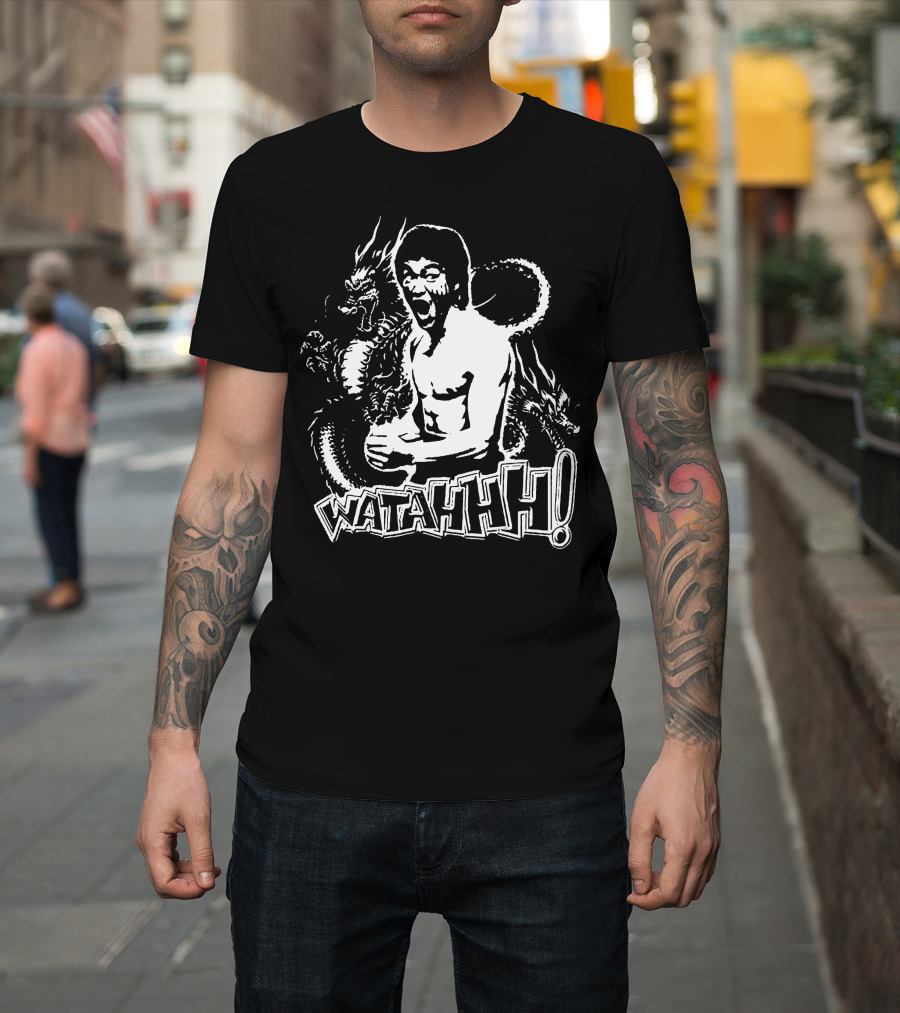 Bruce Lee WATAHHH Dragon Style Martial Arts T-Shirt