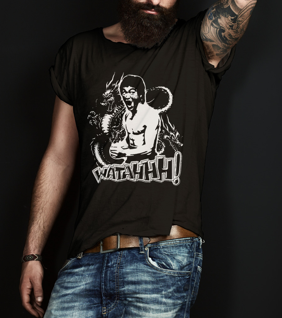 Bruce Lee WATAHHH Dragon Style Martial Arts T-Shirt