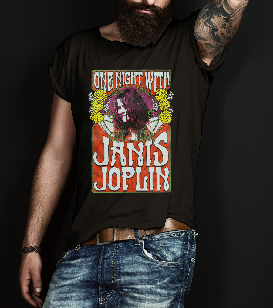 One Night With Janis Joplin Psychedelic Floral Burst T-Shirt