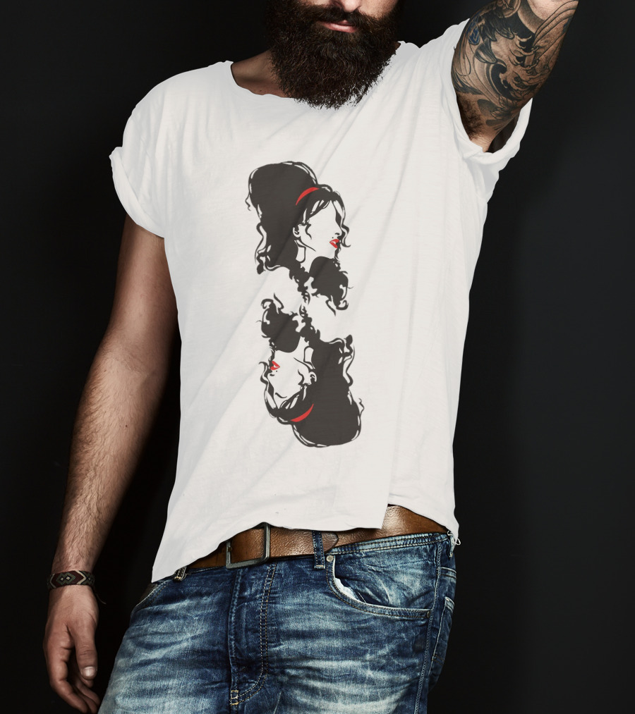 Ace Card Amy Winehouse Mirror Profile T-Shirt