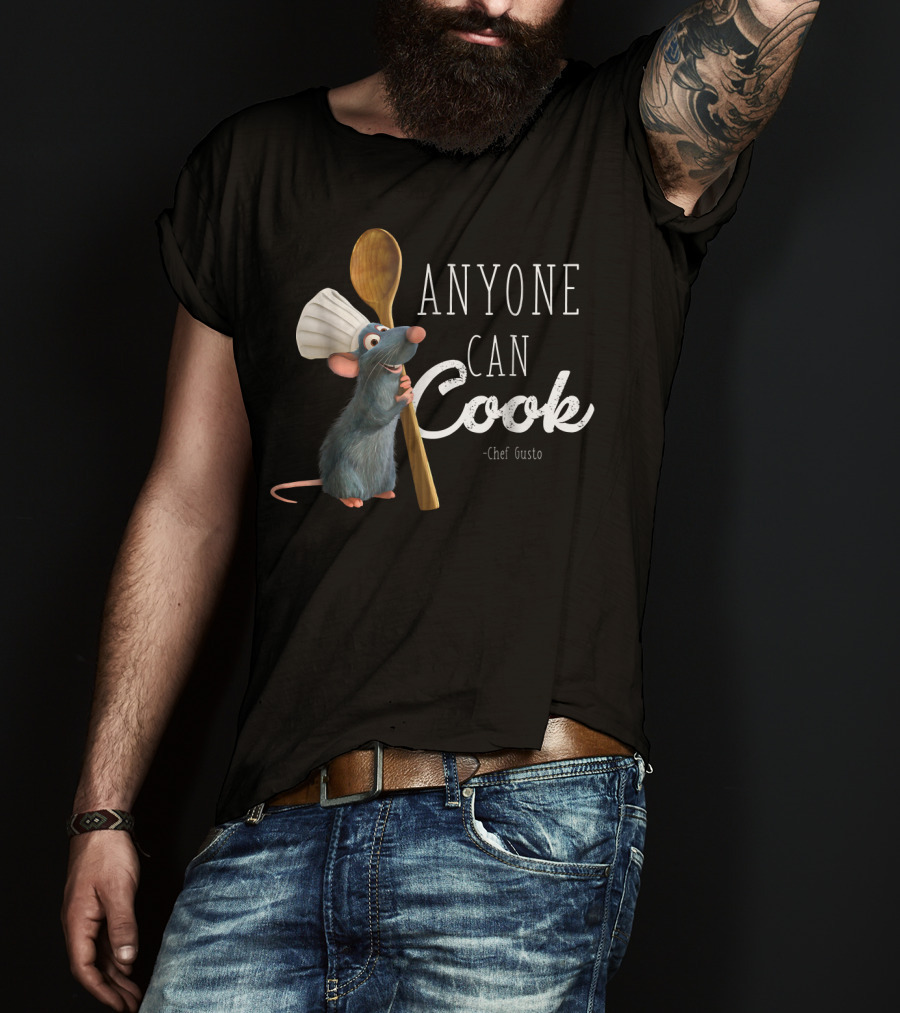 Pixar Ratatouille Remy Anyone Can Cook Chef Gusto T-Shirt