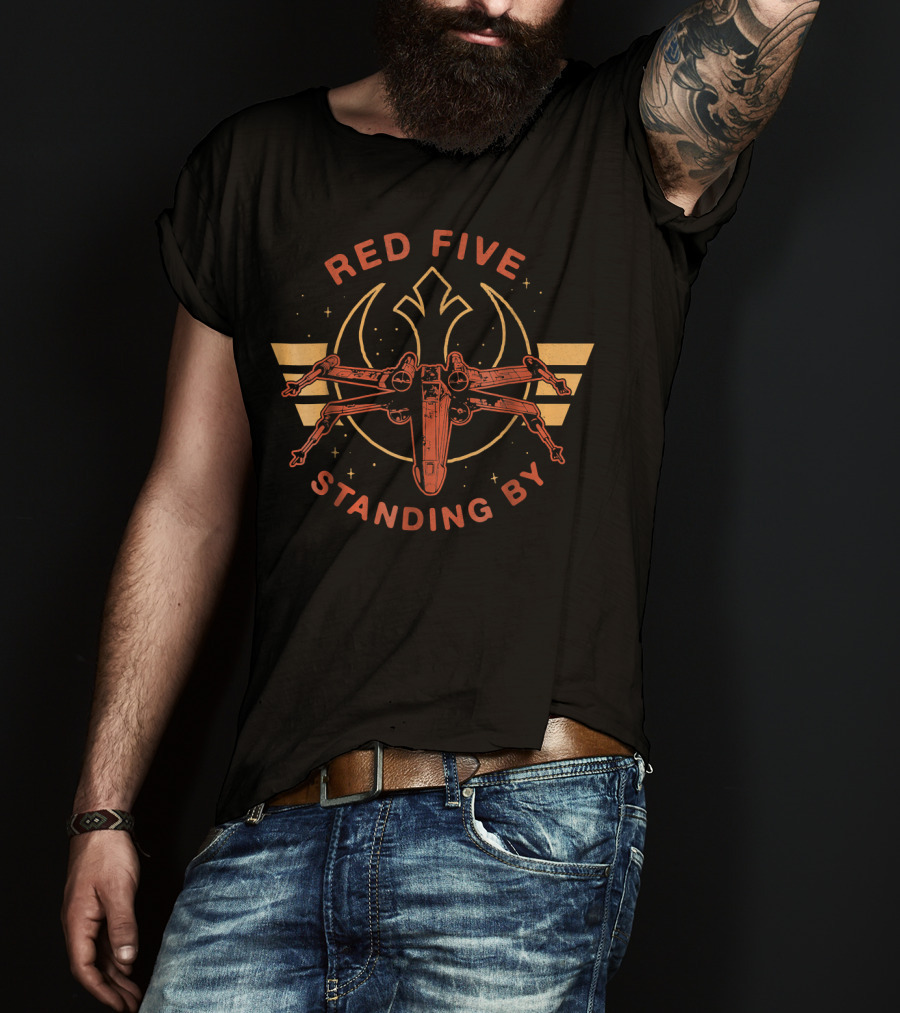 Red Five Standing By X Wing Star Wars Rebels T-Shirt