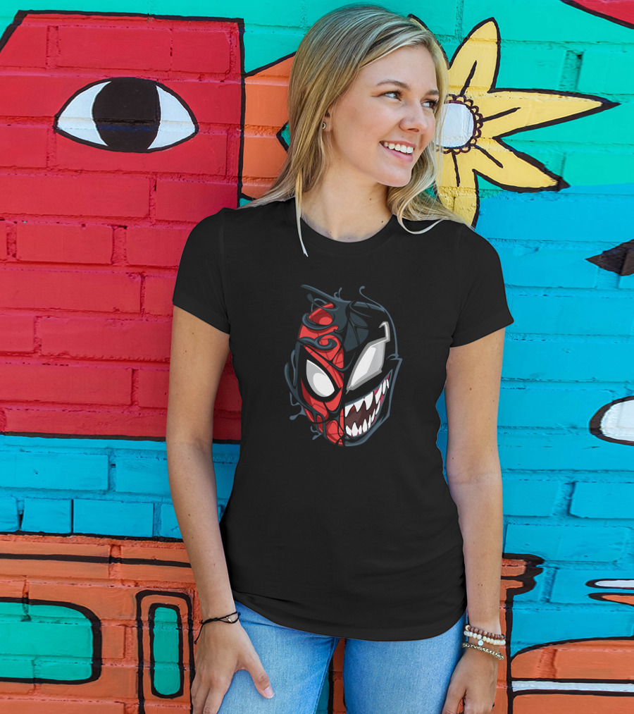Marvel Spider Man Venom Split Face Symbiote T-Shirt