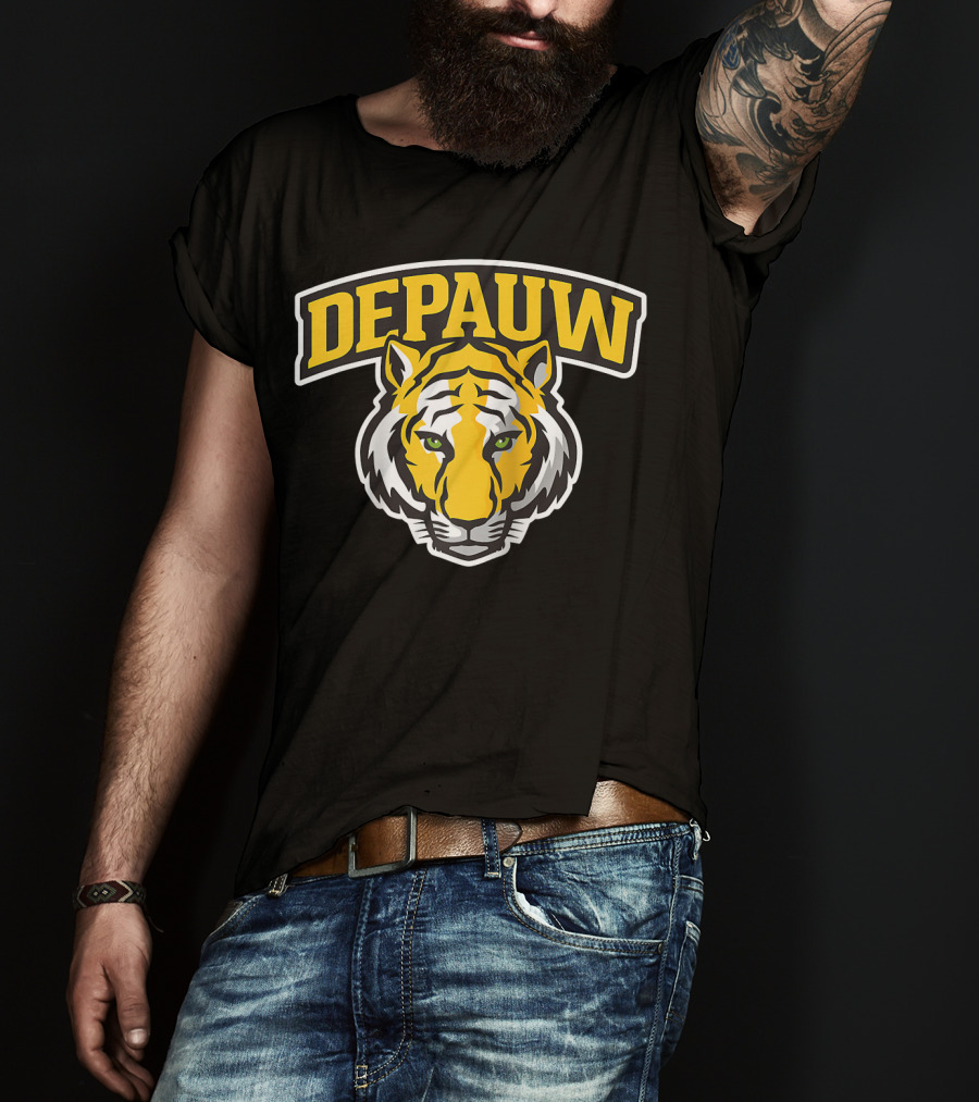 DePauw University Tigers NCAA PPDEPA15 Raglan Baseball T-Shirt
