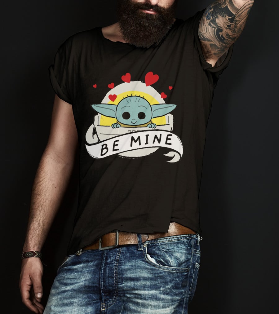 Star Wars The Mandalorian The Child Be Mine Hearts T-Shirt