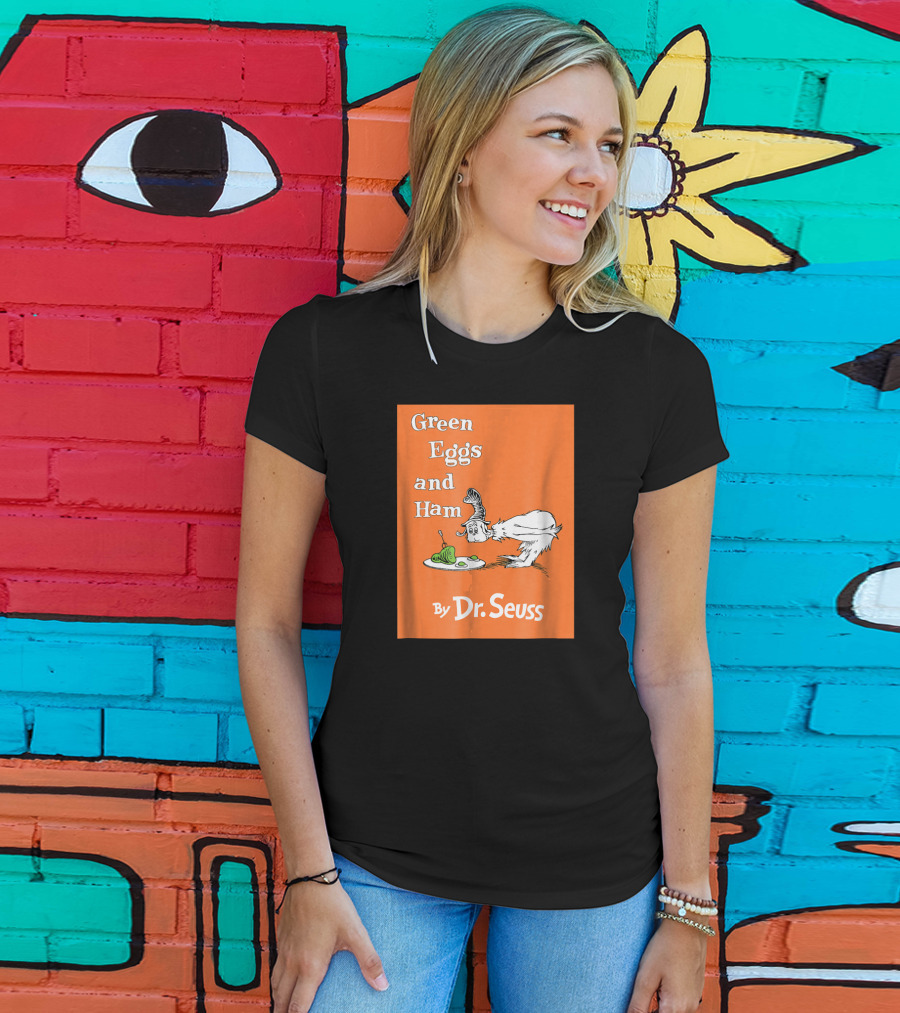 Dr. Seuss Green Eggs And Ham By Dr. Seuss Book Cover T-Shirt