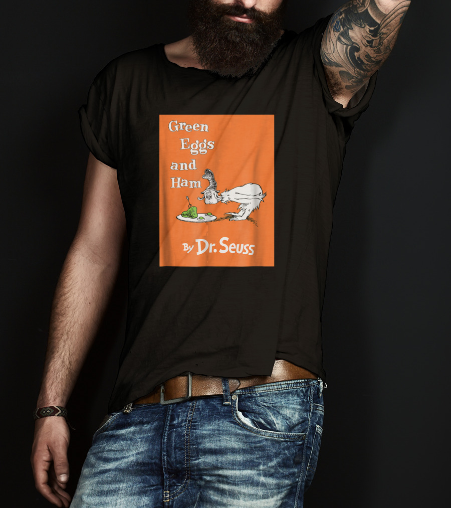 Dr. Seuss Green Eggs And Ham By Dr. Seuss Book Cover T-Shirt