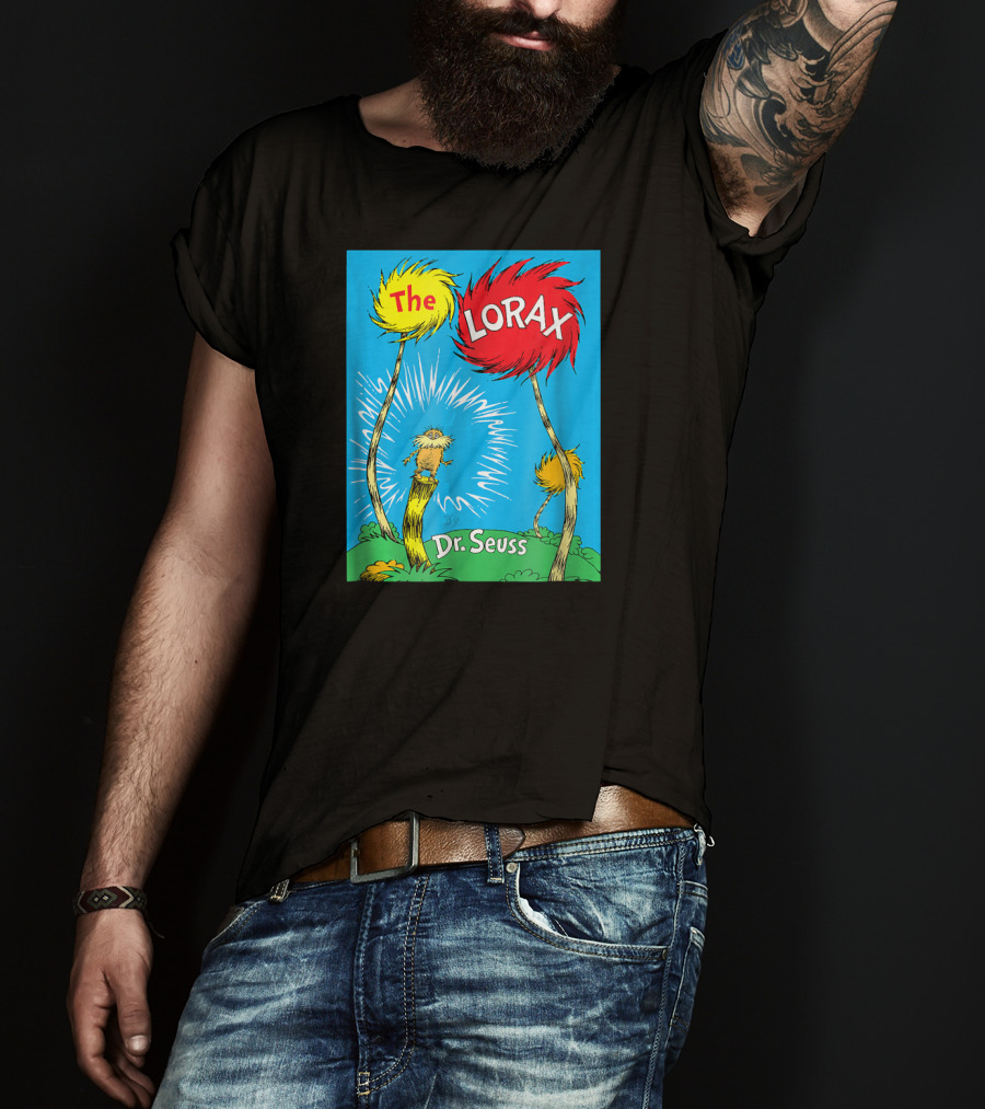 The Lorax Dr. Seuss Classic Book Cover Truffula Trees T-Shirt