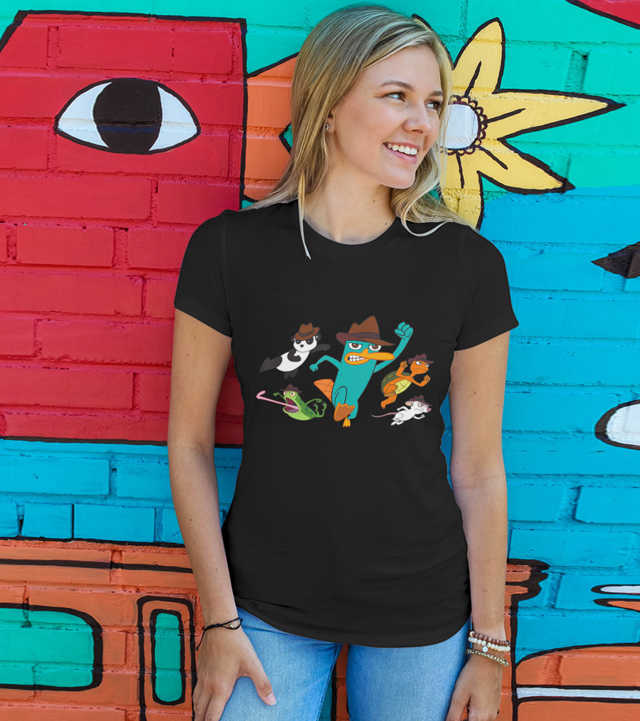 Phineas And Ferb O.W.C.A Perry The Platypus And Animal Agents Team From Disney Channel T-Shirt