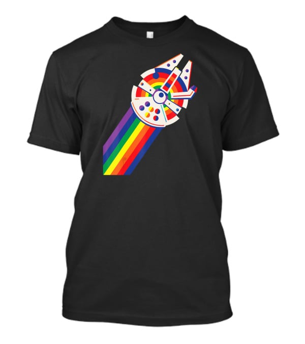 Star Wars Millennium Falcon Rainbow Pride T-Shirt