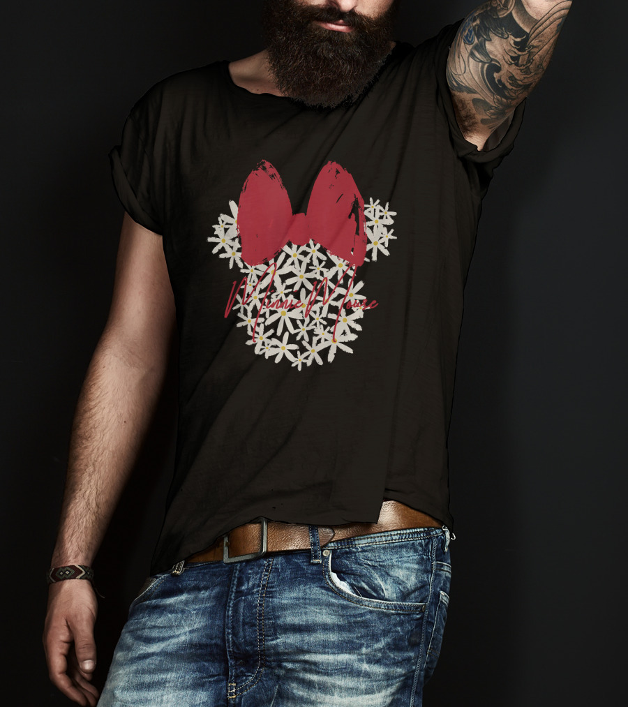 Disney Minnie Mouse Floral Bow Daisies T-Shirt