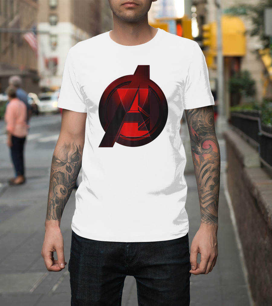Black Widow Avengers Logo Marvel T-Shirt