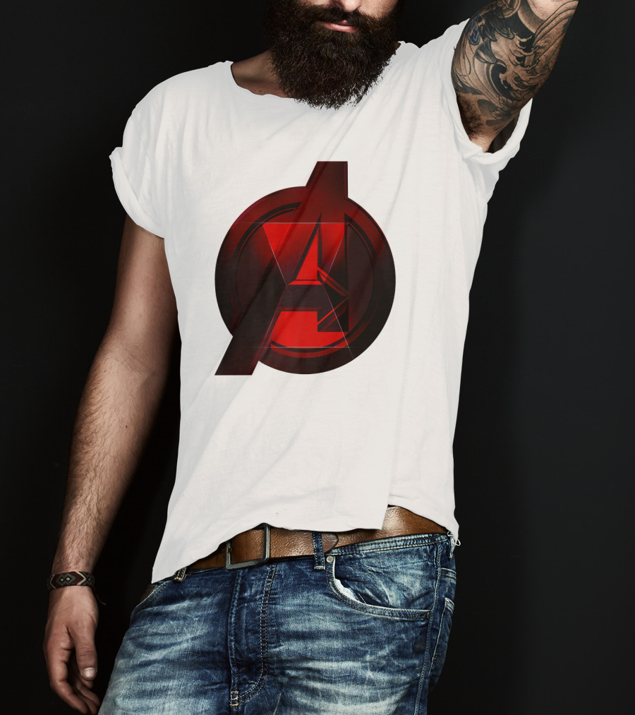 Black Widow Avengers Logo Marvel T-Shirt
