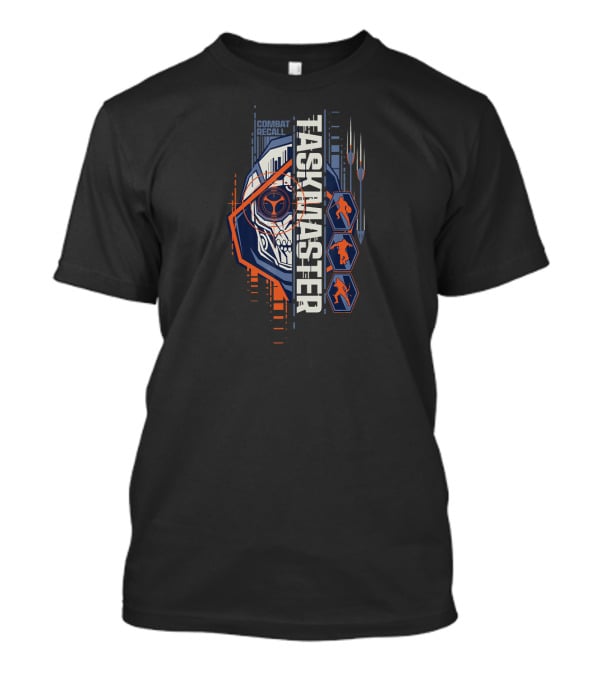 Marvel Black Widow Taskmaster Mask Combat Recall Iconic Symbols T-Shirt