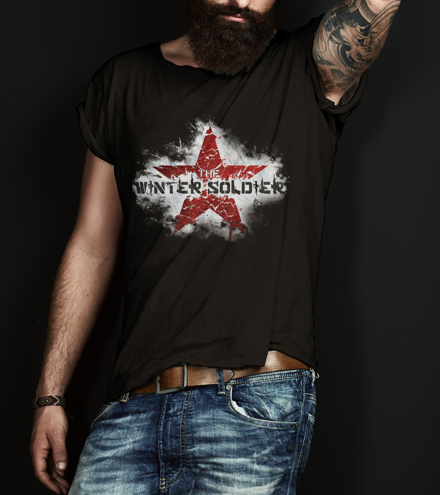 Marvel Captain America The Winter Soldier Red Star Emblem T-Shirt