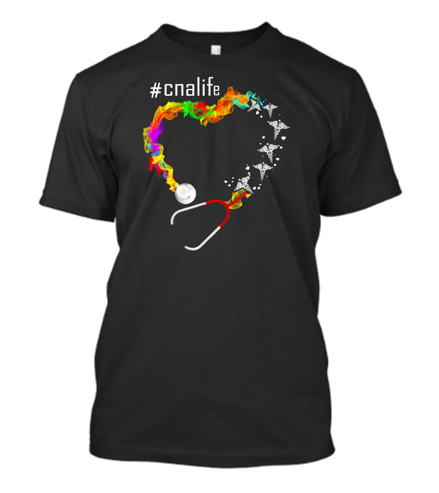 CNALife Heart Rainbow Stethoscope T-Shirt