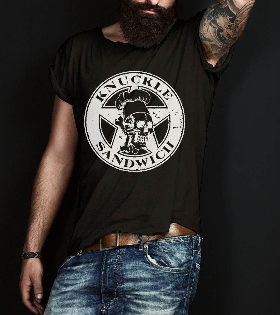 Knuckle Sandwich Skull Chef Emblem T-Shirt