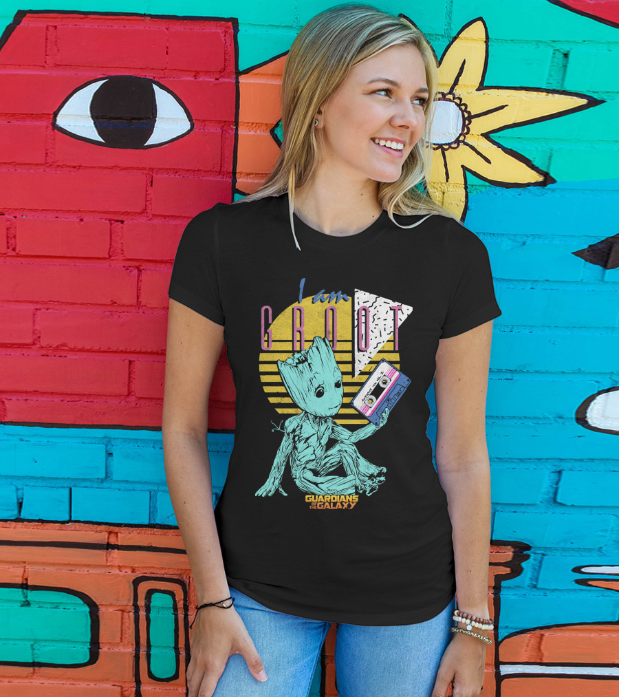 I Am Groot Guardians Of The Galaxy Mixtape T-Shirt
