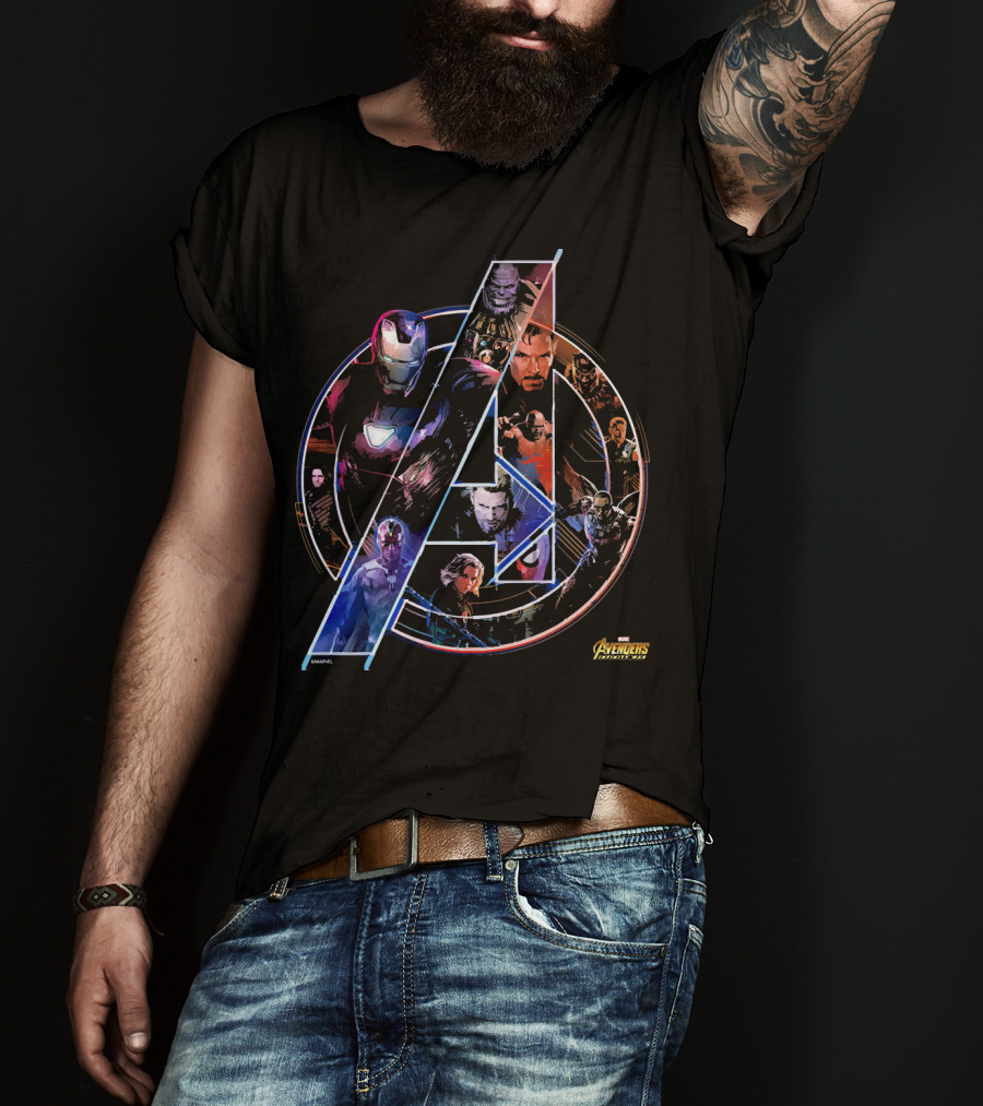 Marvel Avengers Infinity War Iconic Heroes And Villains Collage T-Shirt