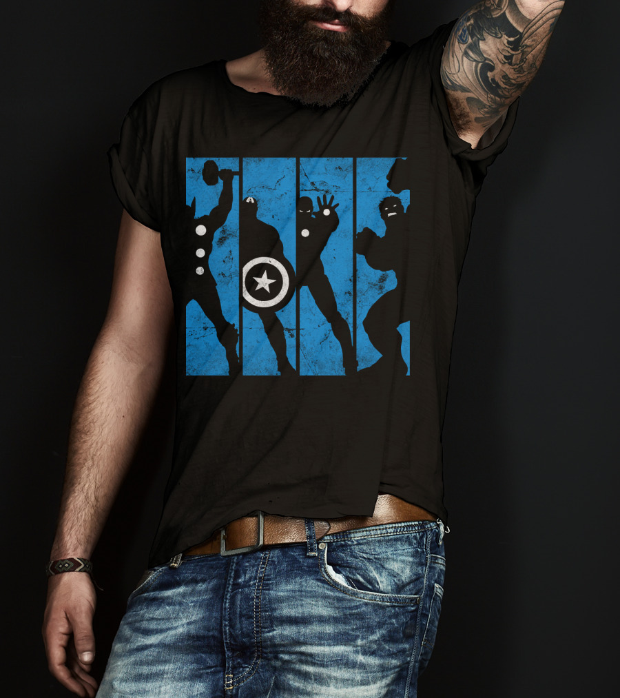 Marvel Avengers Iconic Hero Silhouettes T-Shirt