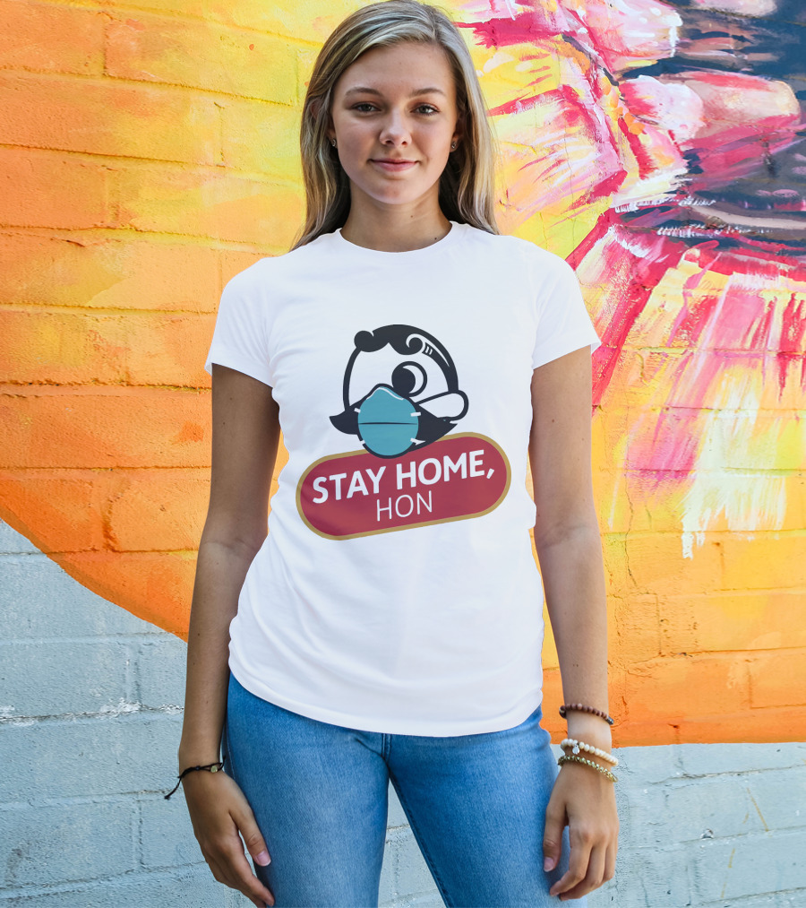 Stay Home Hon Rosie The Riveter Mask T-Shirt