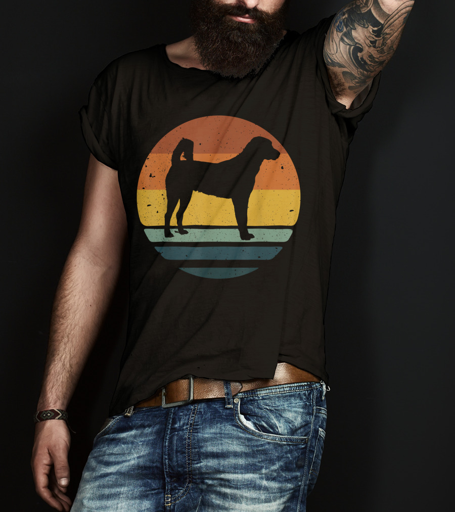 Anatolian Shepherd Vintage Retro Dog Silhouette Sunset 153 T-Shirt