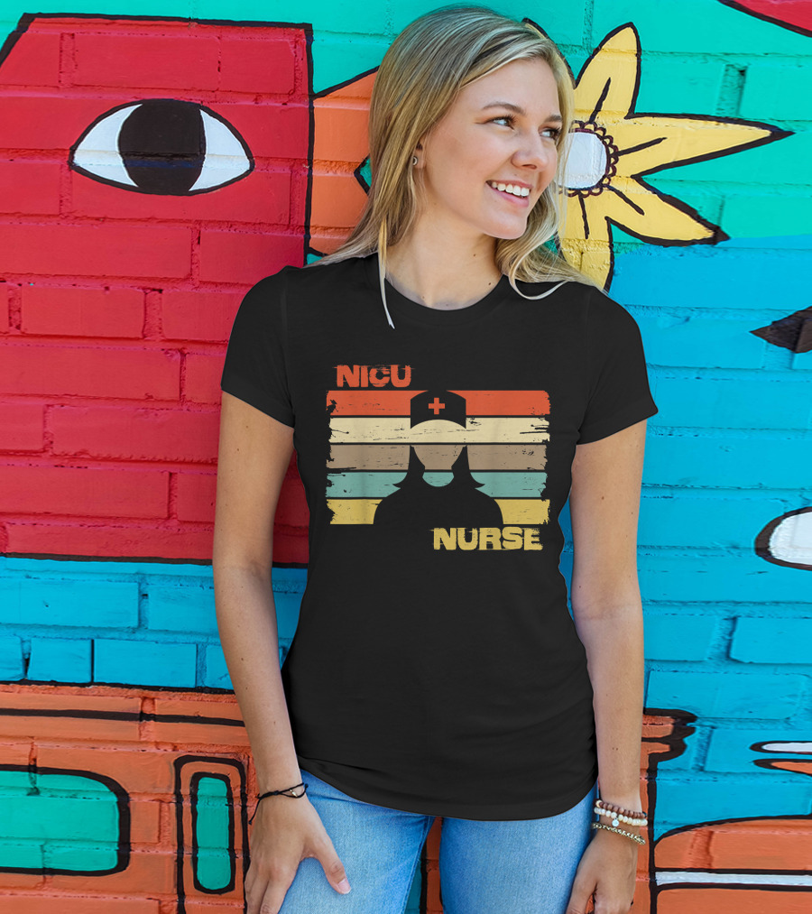 Nicu Nurse Vintage Retro Silhouette 76 T-Shirt