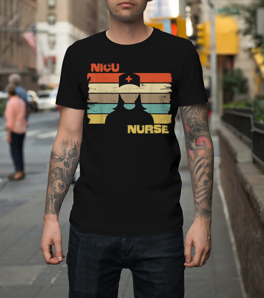 Nicu Nurse Vintage Retro Silhouette 76 T-Shirt
