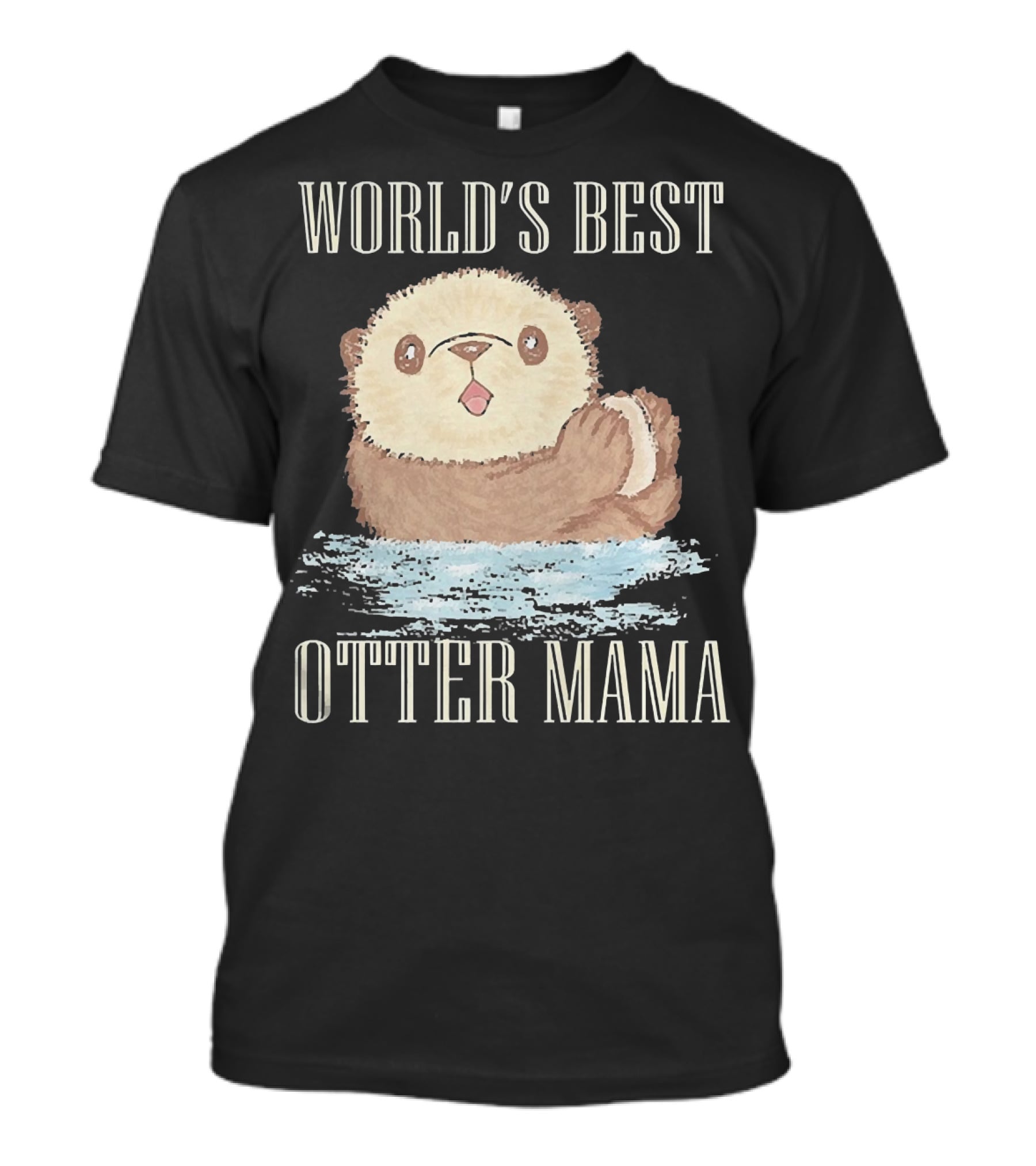 World's Best Otter Mama Cute Watercolor Otter T-Shirt