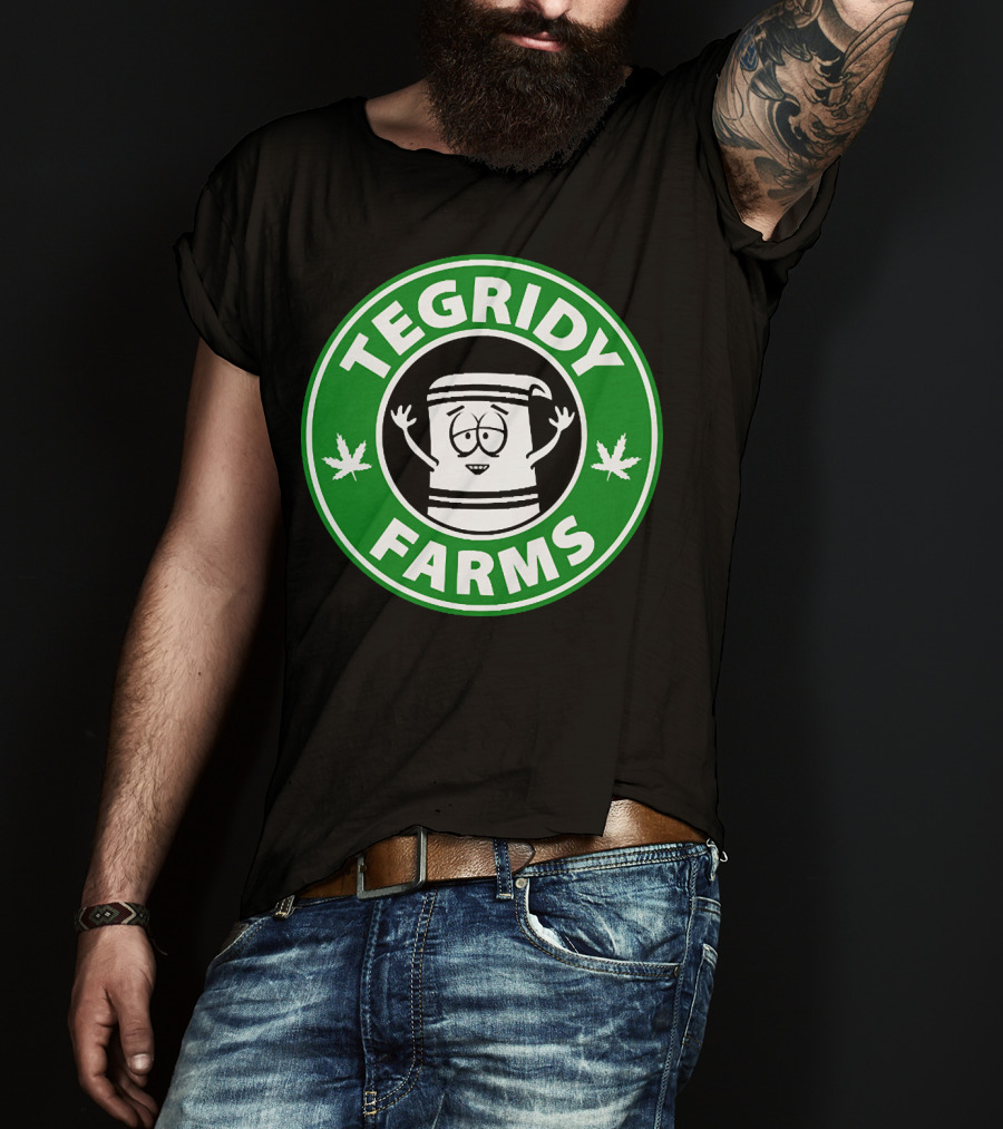 Tegridy Farms South Park Towelie Logo Cannabis Comedy T-Shirt