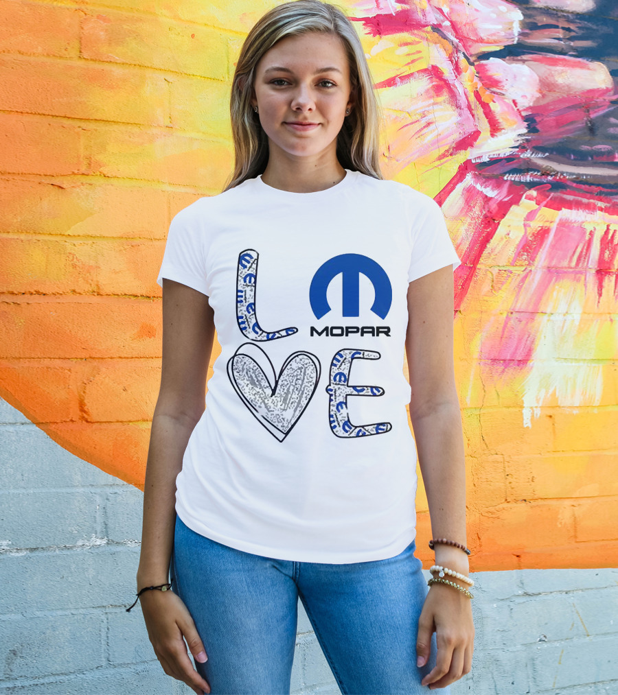 LOVE Mopar Emblem Blue T-Shirt